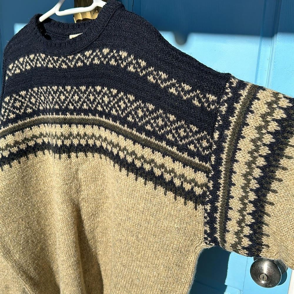 Eddie Bauer Wool Sweater Crewneck Navy size XL - Picture 3 of 14